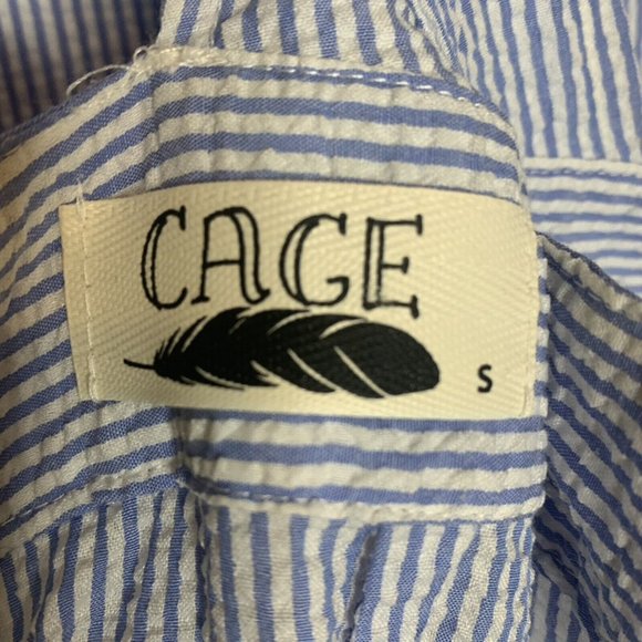 Blue and White Wide Leg Jumpsuit with Square Neckline - Picture 8 of 10